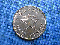 Монета 1/2 пенні Гана 1958 портретна не часта