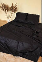 Двуспальное постельное белье премиум сегмента черное