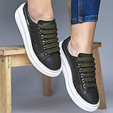 Жіночі кеди оливкова шкіра Run, фото 4