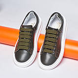 Жіночі кеди оливкова шкіра Run, фото 2