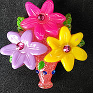 Магніти на холодильник ваза з квітами 5,5*4,5, фото 3