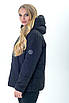 Жіноча чорна демісезонна куртка великих розмірів, фото 3