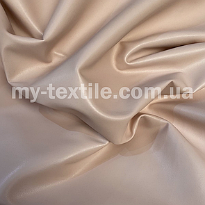 Тканина шкірозамінник на трикотажі стрейч однотонна Світла Пудра