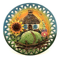 Декоративная настенная тарелка Хата 20 см сувенир Украина
