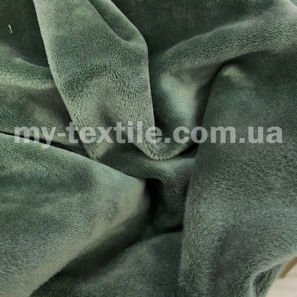 Тканина Велюр плюш стрейч спорт 180 см Оливковий, фото 1