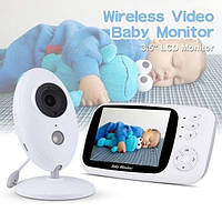 Видеоняня Baby Monitor XF-808 3.5" JKR с датчиком звука, режимом ночного видения и термометром няня