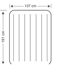 Хіт продаж! Матрац надувний полуторний Intex 64758, 137х191х25 см + ручний наcоc + 1 подушkа, фото 2