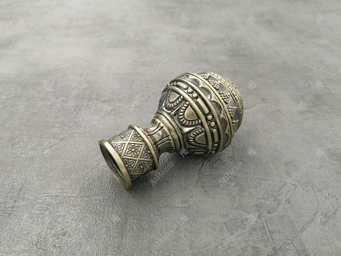 Карниз Quadrum Арабеска 300 см одинарный Антик ретро 25 мм гладкая (кольца с крючками) - фото 2 - id-p1369505788