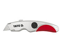 Нож с трапециевидным лезвием 61 Х 33 мм +2 запасных лезвий YATO YT-7520