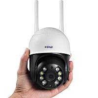 Камера купольна спостереження WiFi IP 4X PTZ Zoom KERUI N8B Вулична 3 Mp, оптика Sony