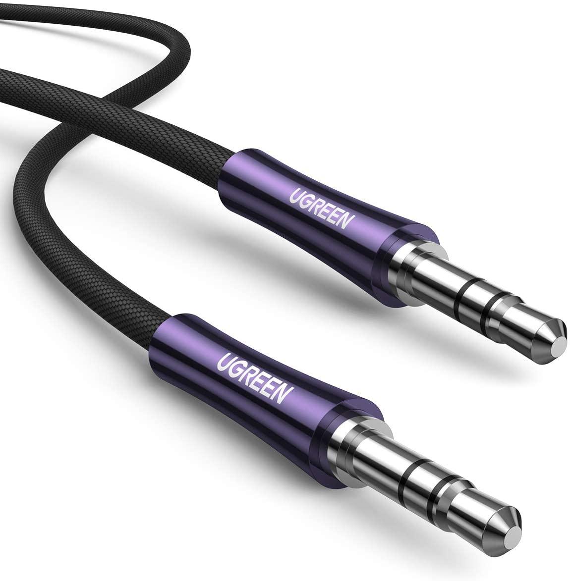 Кабель аудіо Ugreen 3.5 mm Hi-Fi професійний AUX 1M Purple (AV171)