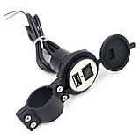 USB мото зарядка телефону для мото на кермо 2.1А, фото 3