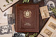 Книга "Книга мого роду" в шкіряній палітурці з об'ємним тисненням (з гербом України), фото 3