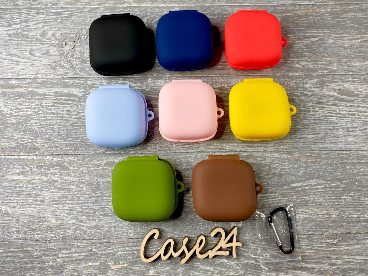 Силіконовий чохол із карабіном для OPPO Enco W51 (8 кольорів)