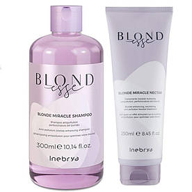 Набір для відтінків блонд Inebrya Blondesse Blonde miracle shampoo 300/250 мл.