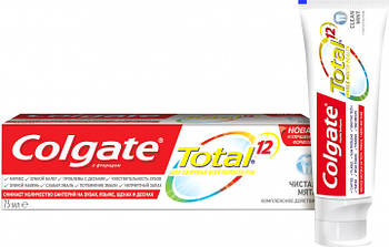 Зубна паста "Чиста м'ята" Colgate Total 12 75 мл