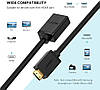 Кабель Ugreen Mini HDMI штекер to HDMI 2.0 роз'єм 4K 60Hz 22CM Black (20137), фото 3