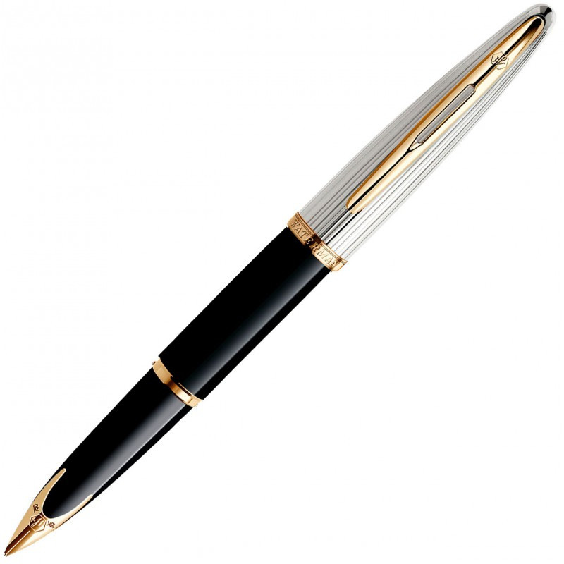 Ручка Waterman чорнильна CARENE Deluxe Black/silver FP F (11 200)