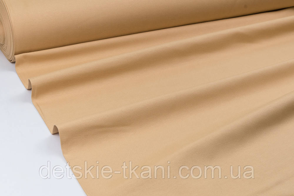 Однотонна тканина Duck запорошено-гірчичного кольору, фото 1
