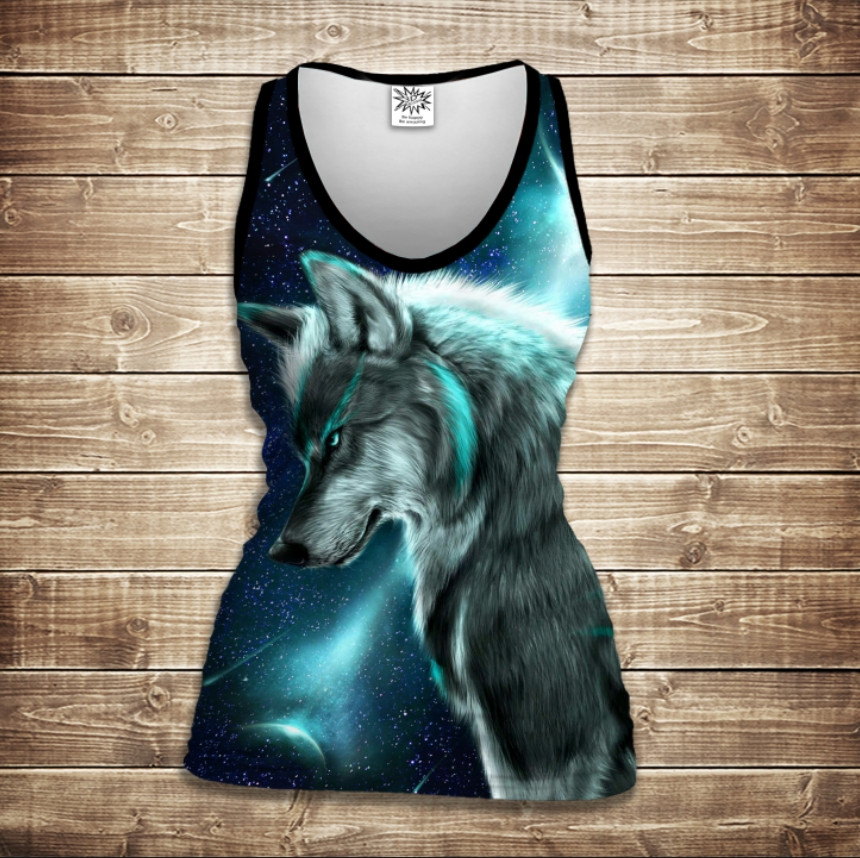 Майка 3D-Wolf Cosmic Neon Дорослі і Дитячі розміри