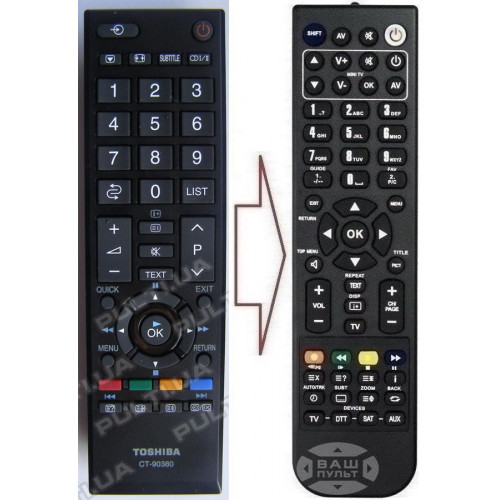 Пульт для телевізора TOSHIBA CT-90380 (аналог), фото 1