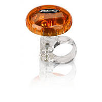 Дзвінок велосипедний XLC DD-M012, прозоро-жовтогарячий, Ø36 мм