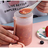 Портативна пляшка для напоїв Japanese 350 мл - рожева, фото 2