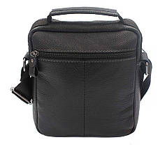 Чоловіча шкіряна сумка 9055-1 чорна, фото 4