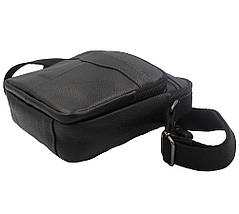 Чоловіча шкіряна сумка 9055-1 чорна, фото 5