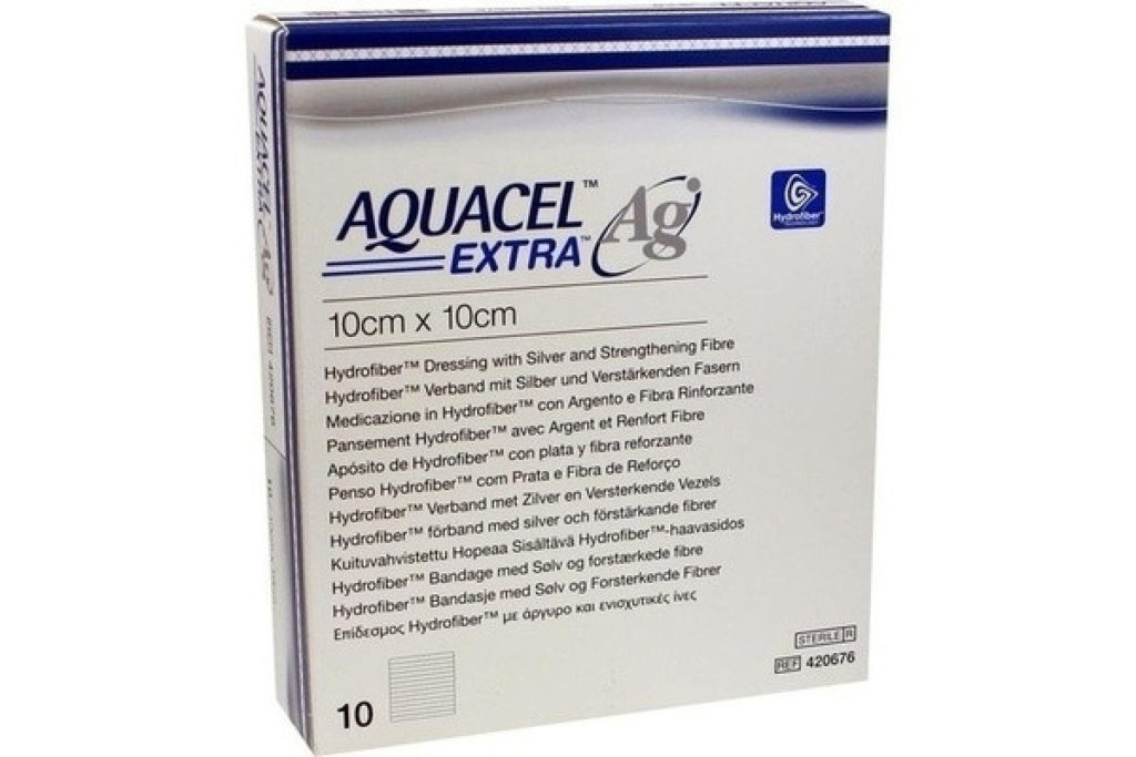 Aquacel (Аквасель) Extra AG 10х10см - Пов'язка зі сріблом