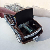 Деревянный мини бар автомобиль БМВ, BMW для подарка мужчине сувенир ручной работы подставка под бутылку