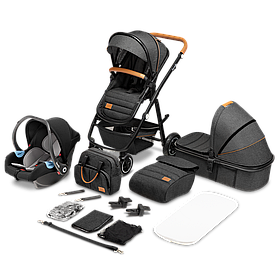 Універсальна коляска 3 в 1 Lionelo AMBER GREY GRAPHITE