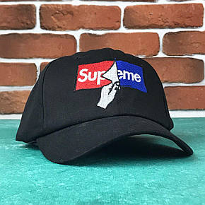 Кепка Бейсболка Чоловіча Жіноча Supreme Сторінка Чорна, фото 1
