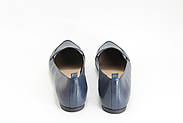 Туфлі лофери жіночі BURC 4039-lacivert синя шкіра, фото 4