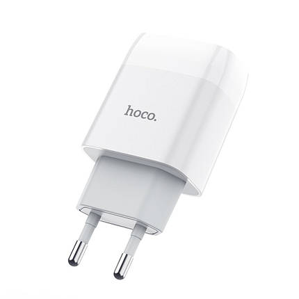 Сетевое зарядное устройство Hoco C73A 2 USB 2.4A белое, фото 2
