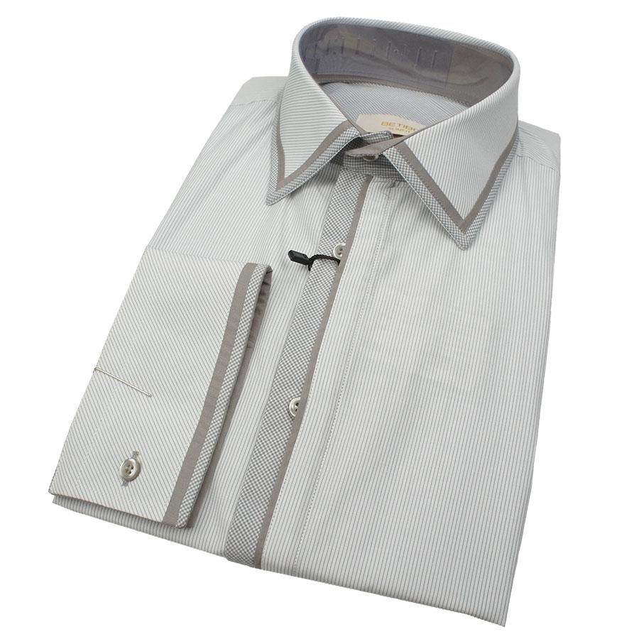 Світла чоловіча сорочка Betibo 0350 NDS 10 приталеного крою, фото 1
