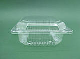 Корекс контейнер пластиковий прозорий(135х130х54)(50 шт)(750 мл)з відкидною кришкою, фото 2