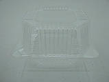Корекс контейнер пластиковий прозорий(135*130*77)(50 шт)(910 мл)з відкидною кришкою, фото 4