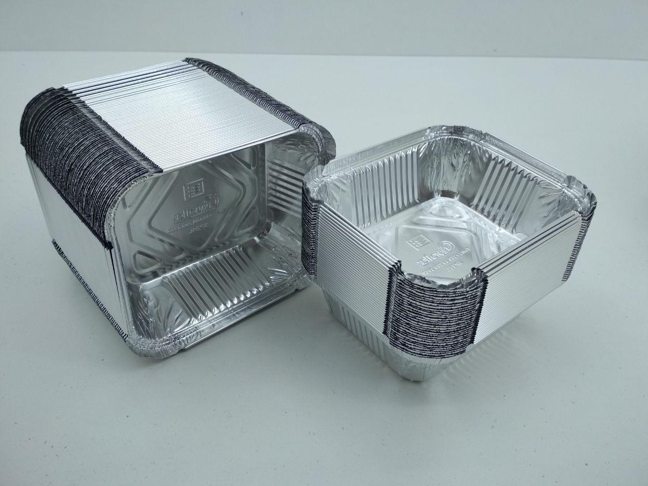 Форма Контейнер з харчової алюмінієвої фольги SP24L(430мл)(100 шт)(1 пач)Прямокутна Касалетка для запікання