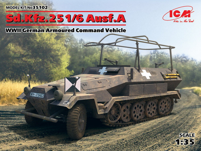 Пластикова модель 1/35 ICM 35102 німецький бронетранспортер Sd.Kfz.251/6 Ausf.A, фото 1