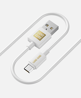 Кабель Luxe Cube USB to micro USB 1м 3А білий