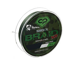 Шок-лідер Carp Pro Shock Braid PE X8 0.16 мм 25 м Dark Green