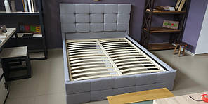 М'яке Ліжко 160 Брістоль Білий Екошкіра Мат