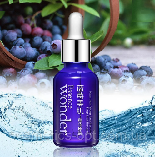 Антиоксидантна сироватка з чорницею і гіалуронової кислотою Bioaqua Wonder Essence, 15 мл