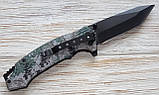 Ніж складний інерційний викидний Cold Steel Tanto Pixel 213, 7Cr17, фіксатор гвинтів +paracord, фото 3
