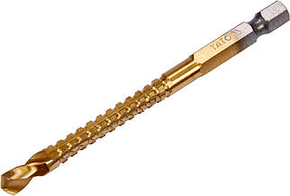 Свердло фрезерне для металу HSS-TIN 6 мм HEX — 1/4" YATO