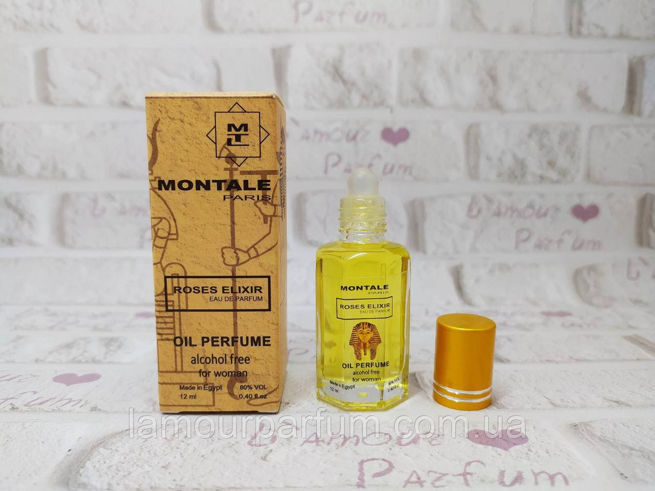 Оригинальные масляные духи женские Montale Roses Elixir (Монталь Розес Эликсир) 12 мл - фото 1 - id-p1362090164