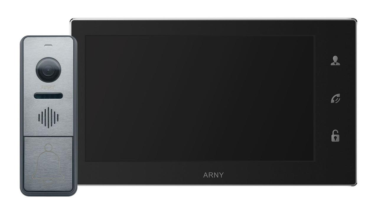 Комплект відеодомофона ARNY AVD-7430 IPS Чорний \ графитовый