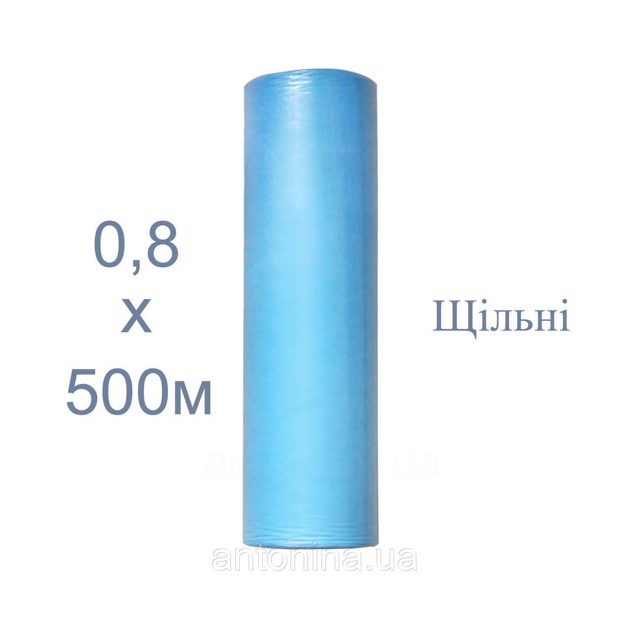 Одноразові простирадла блакитні 0,8х500м щільні ТМ "Антоніна", спанбонд