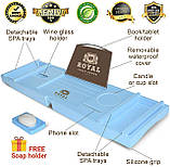 Столик для ванни ROYAL CRAFT WOOD Luxury, бамбуковий, блакитний, фото 4